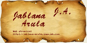 Jablana Arula vizit kartica